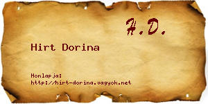 Hirt Dorina névjegykártya